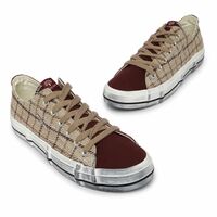 Brown/maroon Canvas shoes for women