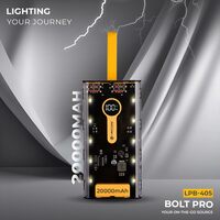 LAPCARE Bolt Pro 20000Mah Transparent Power Bank | 22watt Type-C PD Fast Charging