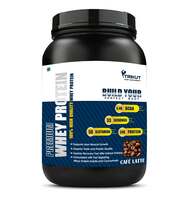 Premium Whey Protein | 2.2lbs/1kg (Cafe Latte) - 33 Serving - Zero Fats & Sugar