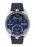 Daniel Klein Leather Analog Blue Dial Men's Watch-Dk11125-2