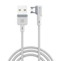 Portronics Konnect L 1.2M Fast Charging 3A Micro USB Cable with Charge & Sync Function (White)