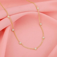 GIVA 925 Sterling Silver Anushka Sharma Golden Star Constellation Necklace