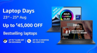 Laptop Days - 40% Off + Upto 45000 off ( 23-25 Aug)
