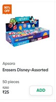 Instamart - Apsara Erasers Disney Assorted