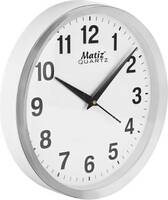 matiz Analog 20 cm X 20 cm Wall Clock  (Silver, With Glass, Standard)