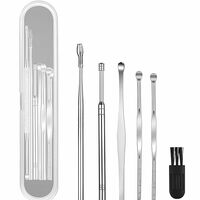 DALUCI Ear Cleaning Tool- Reusable Ear Wax Remover Tool Kit | Ear Wax Cleaner kit with Storage Box - Ear Wax Remover Kit with Ear Curette Cleaner and Spring Ear Buds Cleaner (Ear Cleaner 6 Pcs)