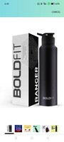 Boldfit Water Bottles Stainless Steel Water Bottle 1 Litre Steel Water Bottles for School, Office, Home, Gym 1 Litre Water Bottle for Men Leakproof, Rust free Steel Bottle -1000 ml Water Bottle Black