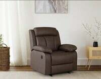 The Couch Cell Motorized Recliner in Suede Fabric with Push Button for Senior Citizens