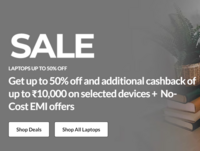 Upto 50% off + Additional upto 10000 Cashback + No cost EMI & More (24 to 31 Aug)