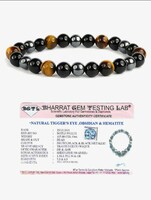 Ikka Jewels Triple Protection Bracelet - Enhances Aura Strength & Spiritual Safety - Safeguards Against Evil Eye & Negative Surroundings - Certified 8mm Beads

