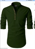 Nofilter Men Solid Pure Cotton Straight Kurta (Light Blue)