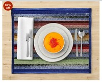 Status Contract Amaze Cotton Blend Tablemats- Dining Room Kitchen Placemats, Machine Washable, Heat Resistant-Set of 2 (30X45 Cms)