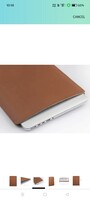 CONTACTS Slim Laptop Sleeve 16 Inch Compatible for MacBook Pro 16" and All Other laptops Under 15.6" Faux Leather 15.6" Protective Computer Cover 16in Case - TAN