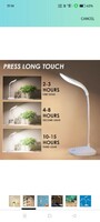Gesto Battery Operated Table Lamp for Study Led Light, Touch Control Eye Caring, Desk Lamp for Work from Home, Portable Reading Light (Assorted Color, Plastic, Pack of 1)
84%
off

