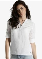 rytras Women's Solid Cotton Regular Fit Top

