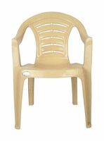 Nilkamal Plastic Arm-Chair (Brown and Beige)