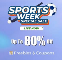Sports Week Special Sale - Upto 80% Off + Freebies 