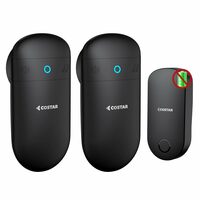 COSTAR Self-Powered Battery Free Wireless Door Bell Kits Chime Cordless Calling Bell-1000ft Range with 32 Chime Pebble 610