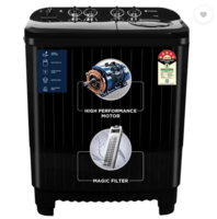 MOTOROLA 10 kg 5 star rating Midnight Series Semi Automatic Top Load Washing Machine Black  (MTSA1005NNNDB)