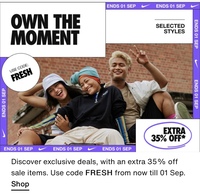  Upto 40% off + extra 35% off on Shoes, Jackets & more