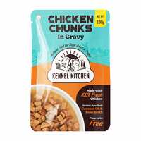 Kennel Kitchen Chicken Chunks in Gravy, 130g (Pack of 1) | Wet Dog Food for Adult & Puppy 