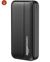 Amazon Basics 20000 mAh Power Bank | 22.5W Fast Charging | Dual Output & Input | Charge 3 Devices Simultaneously | for Smartphones, TWS Earbuds, Speakers, Tablets (Black)