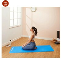 Amazon Brand - Symactive 4mm Anti-Skid Lightweight Sweat/Dirt Proof EVA Yoga Mat for Gym & Outdoor Workout for Men/Women (Blue)