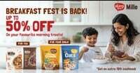 Slurrp - Breakfast Fest Upto 50% Off + Free Milk Mix(250g) + 150 Cashback