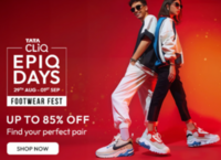 Tatacliq Epiq days Footwear Fest Upto 85% off + 10% off on Bank Offer (29 aug - 01 sep)