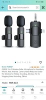 PQRQP 3 in 1 Wireless Collar Microphone for Youtubers, iPhone, iPad, Android, Camera, Noise Reduction Collar Mic Wireless for Mobile Recording, Wireless Mic for Vlogging,Video Recording, Tiktok