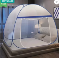 Adbra Polyester Adults Washable Foldable Double Bed with Free Saviours Mosquito Net  (White, Tent)