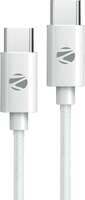 ZEBRONICS TT60+ Type C - Type C Braided Cable, 60 Watts, Rapid Charging, Charge & Sync, 1 Meter