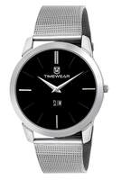TIMEWEAR Men's Analog Two Hands Stainless Chain Slim Watch [Silver]