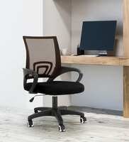 Mesh Breathable Mesh Ergonomic Chair in Black & Brown Colour