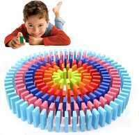 Toy ImagineTM 60 pcs Colorful Wooden Domino Block Set for Kids Educational and Learning Activity Game Play | Helps in Skill Development and Color Recognition (6 Colors,10 Dominos Each Colour)