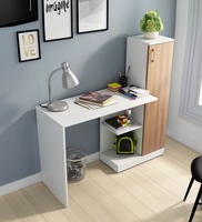 Troy Writing Table in White & Oak Finish