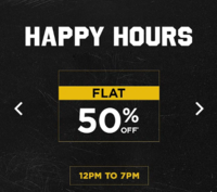 Happy Hours Sale - Flat 50% off + Extra 500 Off (12 PM to 7 PM)