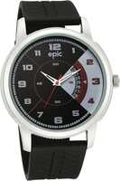Sonata Leather Men Analog Watch-Ep10005Sp01, Black