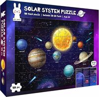 Play Poco Solar System Outer Space Puzzle 108 Pieces for 5 Year Old Kids and Above - Educational Puzzle - Learn About Planets – Birthday Gift for Boys & Girls