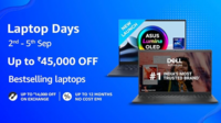 Laptop Days - Upto 45000 off + 7.5% off on IDFC, Yes Bank Cards