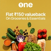OneCard: Get Flat 10% Valueback/Cashback upto Rs.150 on Groceries & Essentials (User Specific)