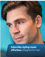  Philips Men AirStyler BHA301/10 Salon Argan Oil Infused Brush with Concentrator - White