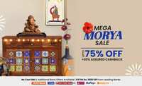 Mega Morya Sale - Upto 75% off + 20% Cashback