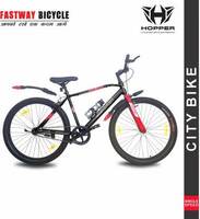 Fastway Bicycle HOPPER JETPRO N/IBC 24T BLACK, WITH 90% ASSEMBLED 24 T Road Cycle  (Single Speed, Black, Rigid)