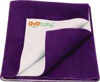 Oyo Baby Cotton Baby Bed Protecting Mat (Plum, Large)
