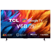 TCL V6B 189 cm (75 inch) 4K Ultra HD LED Google TV with Dolby Audio (2024 Model) 75V6B 