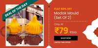 Pepperfry DOD: Three Fold Plastic (Set of 2) Modak Mould