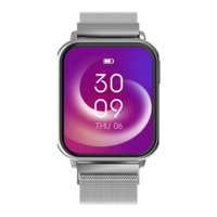 FIRE-BOLTT King Smartwatch with Bluetooth Calling (45.2mm AMOLED Display, IP67 Water Resistant, Silver Strap)