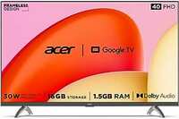 Acer 100 cm (40 inches) Advanced I Series Full HD Smart LED Google TV AR40GR2841FDFL (Black)