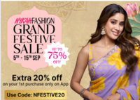 Nykaa Fashion Grand Festive Sale [5-15 Sep] Upto 75% off + Extra 20% off